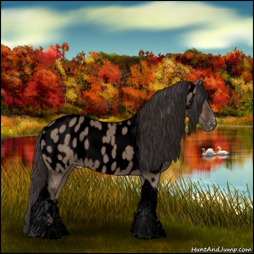 Horse Color:Void Liver Red Dun Tobiano Near Leopard 