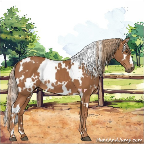 Horse Color:White Spotted Chestnut 