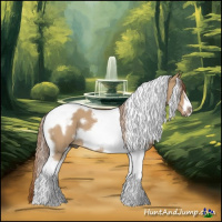 Horse Color:White Spotted Red Dun Tobiano Frame 