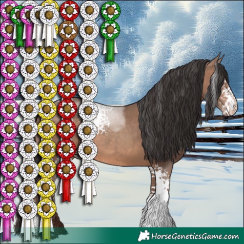 Horse Color:White Spotted Sable Champagne Sabino