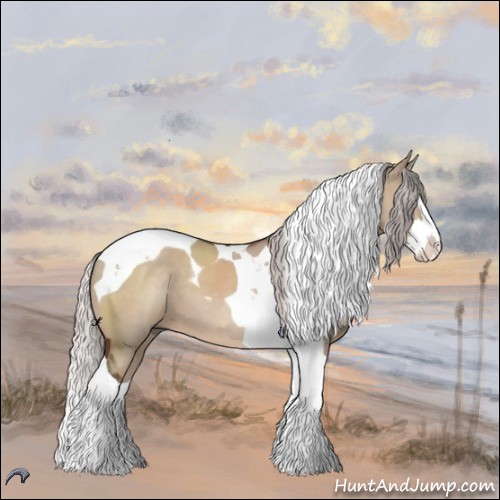 Horse Color:Silver Brown Dun Splash Tobiano 