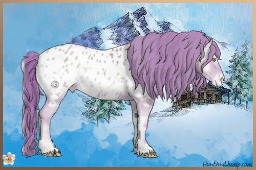 Horse Color:Watercolor Amber Champagne Onyx Near Leopard Rabicano 