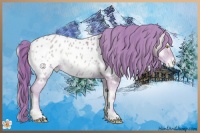 Horse Color:Watercolor Amber Champagne Onyx Near Leopard Rabicano 