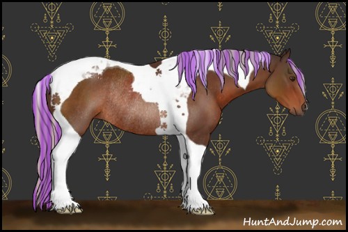 Horse Color:Painted Silver Brown Tobiano Rabicano