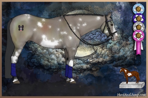 Horse Color:White Spotted Grullo Frame 