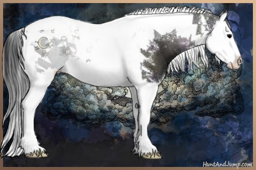 Horse Color:Midnight Blue Onyx Ice Splash Tobiano 