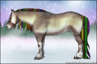 Horse Color:Painted Liver Red Onyx Roan Sabino 