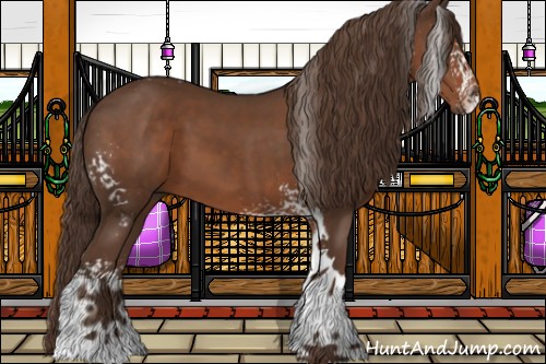 Horse Color:White Spotted Liver Chestnut Tobiano