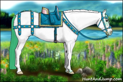 Horse Color:Watercolor White Spotted Black Ice Frame Appaloosa 