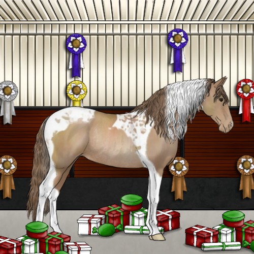 Horse Color:Black Pearl Tobiano Rabicano