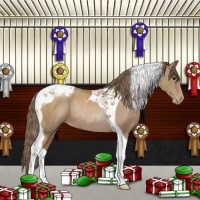 Horse Color:Black Pearl Tobiano Rabicano 