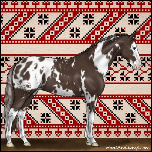 Horse Color:White Spotted Liver Chestnut Splash Blanket