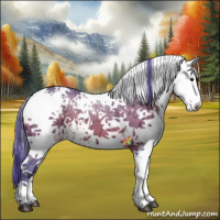 Horse Color:Watercolor White Spotted Brown Ice