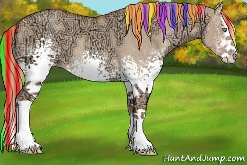 Horse Color:Painted White Spotted Gold Champagne Ice Dun Splash 