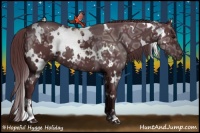 Horse Color:White Spotted Chocolate Black Ice