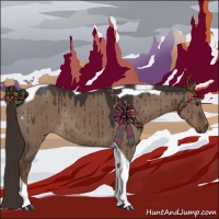 Horse Color:Liver Red Dun Tobiano Rabicano Brindle