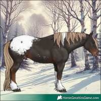 Horse Color:Liver Chestnut Tobiano Appaloosa