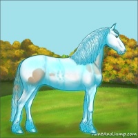 Horse Color:Thunderstruck Smoky Black Pearl Splash Tobiano 