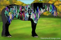 Horse Color:Bay Ice Dun Tobiano Rabicano 