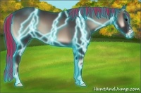 Horse Color:Painted Thunderstruck Blue Onyx