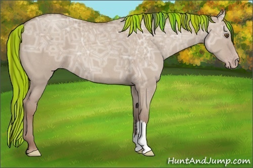 Horse Color:Painted Classic Champagne Ice Dun 