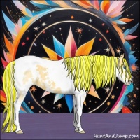 Horse Color:Painted White Spotted Palomino Splash Tobiano 