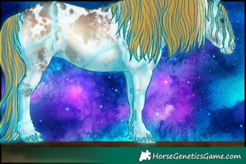 Horse Color:Painted Thunderstruck White Spotted Liver Red Onyx Rabicano