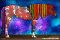 Horse Color:Painted White Spotted Brown Roan 