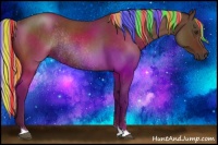 Horse Color:Painted Silver Brown Roan Rabicano 