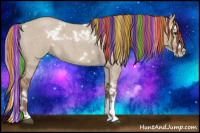 Horse Color:Painted White Spotted Liver Red Dun Roan Splash 
