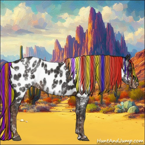 Horse Color:Painted White Spotted Liver Chestnut Sabino Near Leopard Rabicano