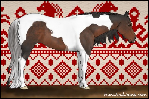 Horse Color:Liver Chestnut Tobiano 