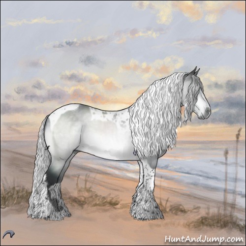 Horse Color:Silver Brown Chinchilla Tobiano