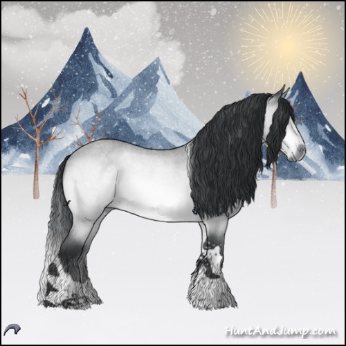 Horse Color:Brown Chinchilla Roan Tobiano