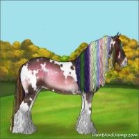 Horse Color:Painted White Spotted Liver Red Onyx 