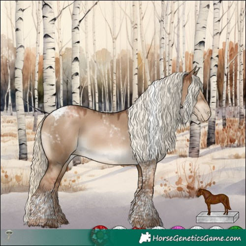 Horse Color:Gray Liver Red Dun Pearl Mushroom Tobiano