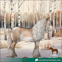 Horse Color:Gray Liver Red Dun Pearl Mushroom Tobiano
