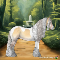 Horse Color:Silver Buckskin Onyx Tobiano Rabicano 
