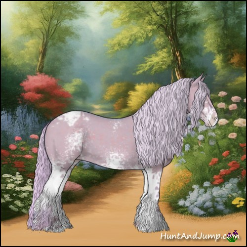 Horse Color:Watercolor White Spotted Silver Grullo Appaloosa 