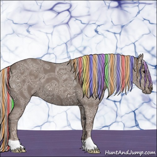 Horse Color:Painted Silver Black Ice 