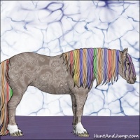 Horse Color:Painted Silver Black Ice 