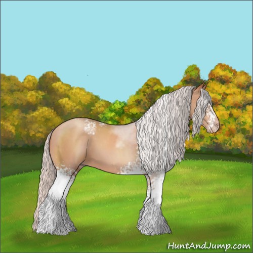 Horse Color:White Spotted Silver Sable Champagne Sabino 