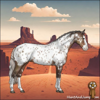 Horse Color:White Spotted Silver Black Splash Appaloosa Rabicano 