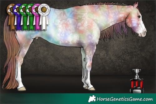 Horse Color:Nacre Gold Champagne Ice Onyx Sabino 