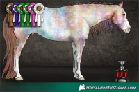 Horse Color:Nacre Gold Champagne Ice Onyx Sabino