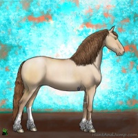 Horse Color:Bay Pearl Dun Sabino 