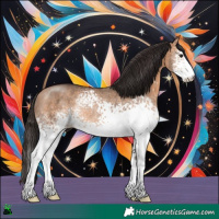 Horse Color:White Spotted Bay Dun Sabino Rabicano 