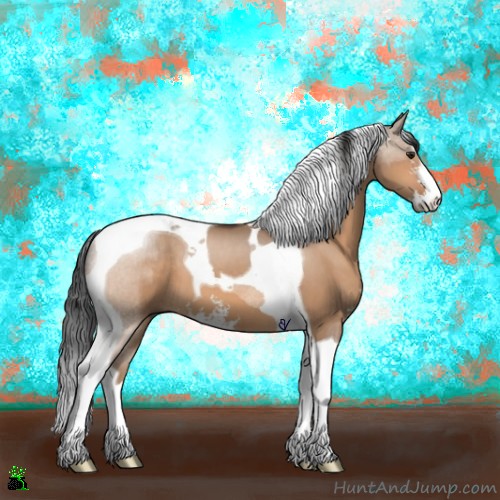 Horse Color:Bay Dun Sabino Tobiano
