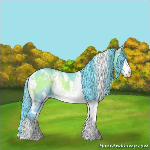 Horse Color:Watercolor White Spotted Blue Onyx 