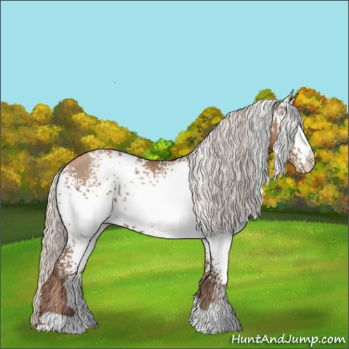 Horse Color:White Spotted Silver Black Pearl 